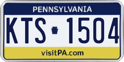 PA license plate KTS1504
