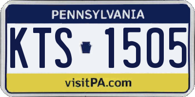 PA license plate KTS1505