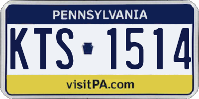 PA license plate KTS1514