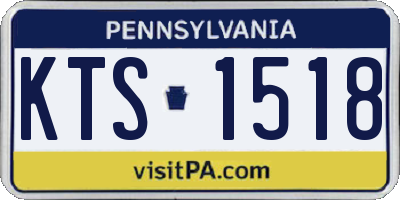 PA license plate KTS1518