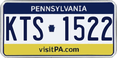 PA license plate KTS1522