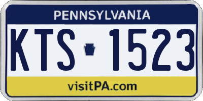 PA license plate KTS1523