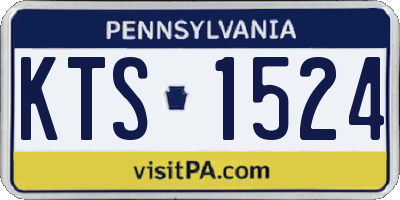 PA license plate KTS1524