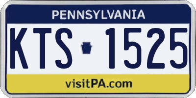 PA license plate KTS1525