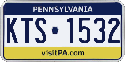 PA license plate KTS1532