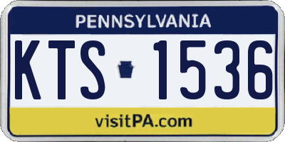 PA license plate KTS1536