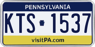 PA license plate KTS1537