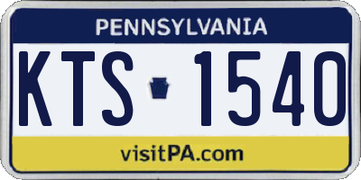 PA license plate KTS1540