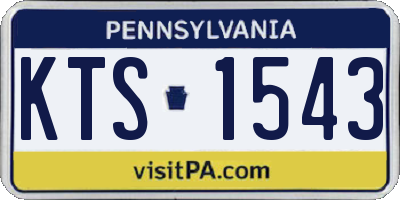PA license plate KTS1543
