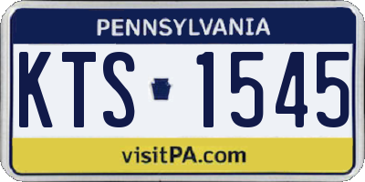 PA license plate KTS1545