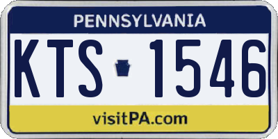 PA license plate KTS1546