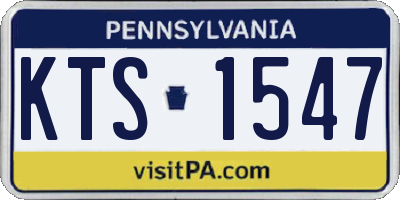PA license plate KTS1547