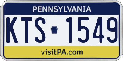 PA license plate KTS1549