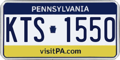 PA license plate KTS1550