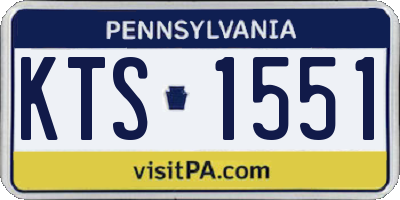 PA license plate KTS1551