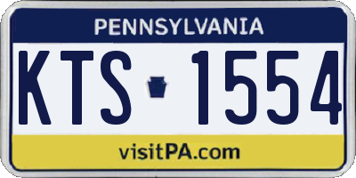 PA license plate KTS1554