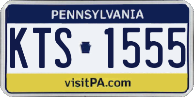 PA license plate KTS1555