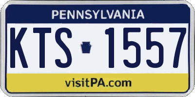 PA license plate KTS1557