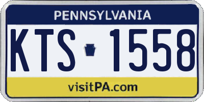 PA license plate KTS1558