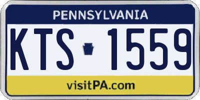 PA license plate KTS1559