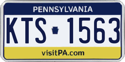PA license plate KTS1563