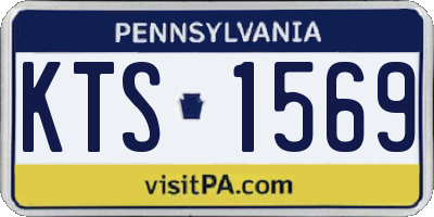 PA license plate KTS1569