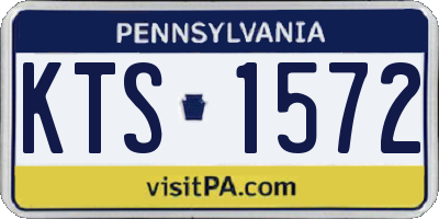 PA license plate KTS1572