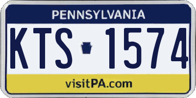 PA license plate KTS1574