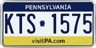 PA license plate KTS1575