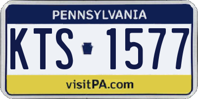 PA license plate KTS1577