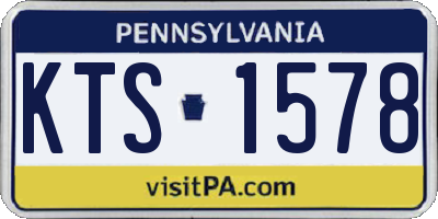 PA license plate KTS1578