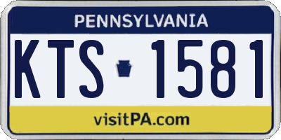 PA license plate KTS1581