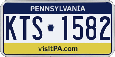 PA license plate KTS1582