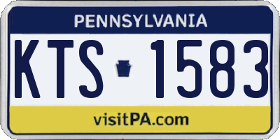 PA license plate KTS1583