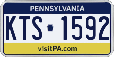 PA license plate KTS1592