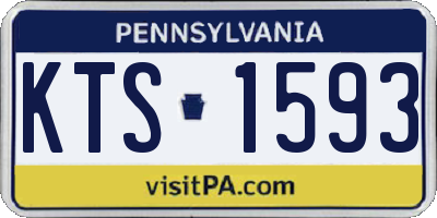 PA license plate KTS1593