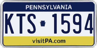 PA license plate KTS1594