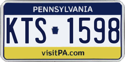 PA license plate KTS1598