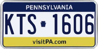 PA license plate KTS1606