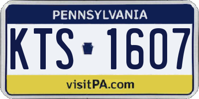 PA license plate KTS1607
