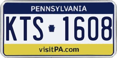 PA license plate KTS1608
