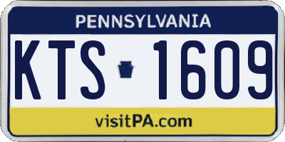 PA license plate KTS1609