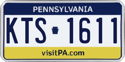 PA license plate KTS1611