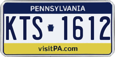 PA license plate KTS1612