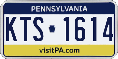 PA license plate KTS1614