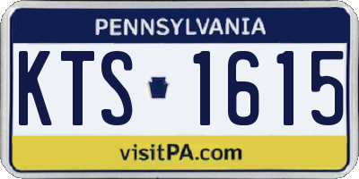PA license plate KTS1615