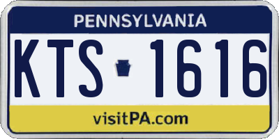 PA license plate KTS1616