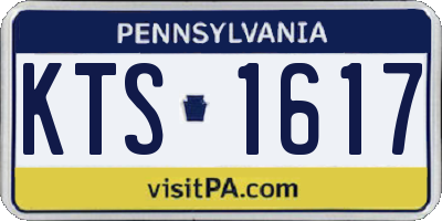 PA license plate KTS1617