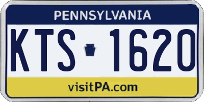 PA license plate KTS1620