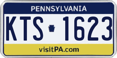 PA license plate KTS1623